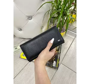 Кожаный кошелек Fashion Magnit на магнитах черный