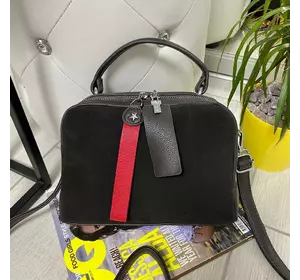 Замшевая сумка Fashion F на 2 отдела шоколад ф3